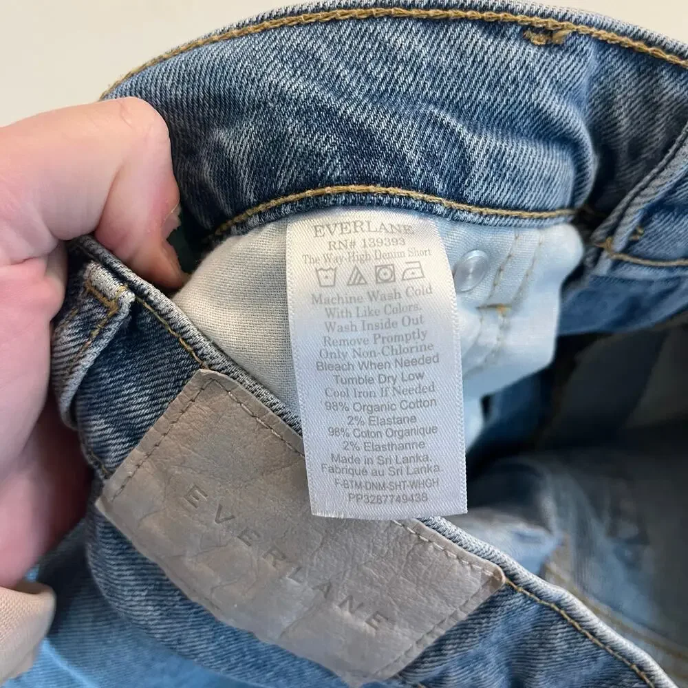 Everlane The Way High Denim Shorts‎ Size 27